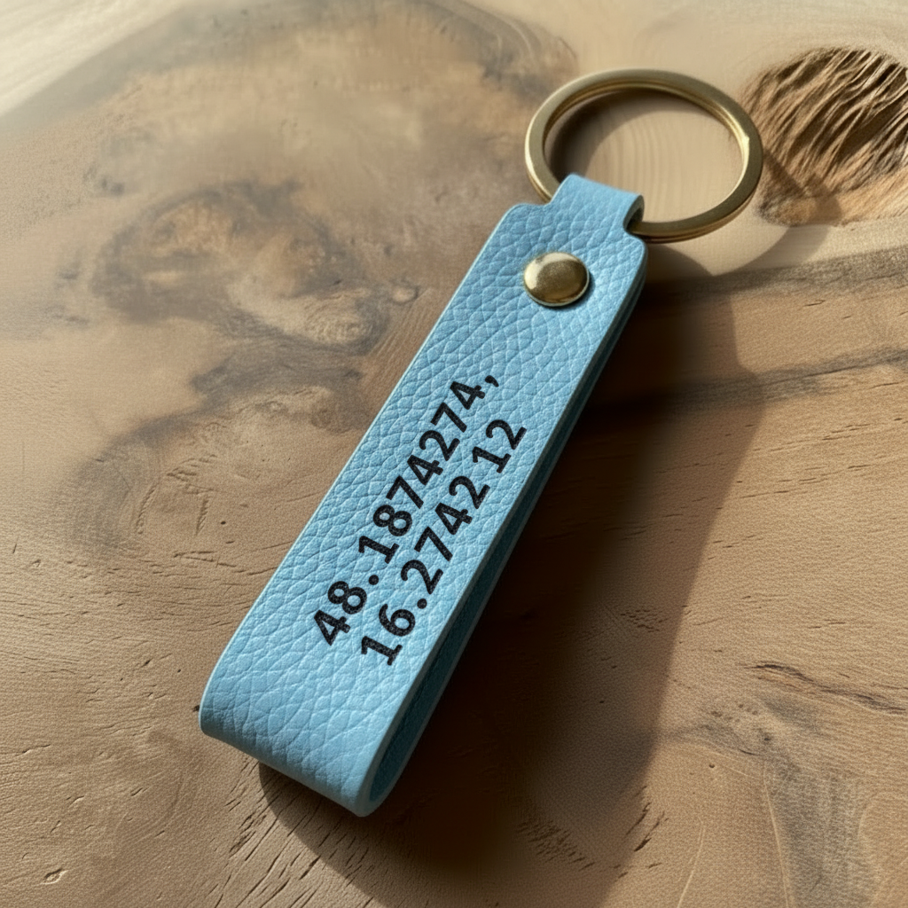 Leather keychain