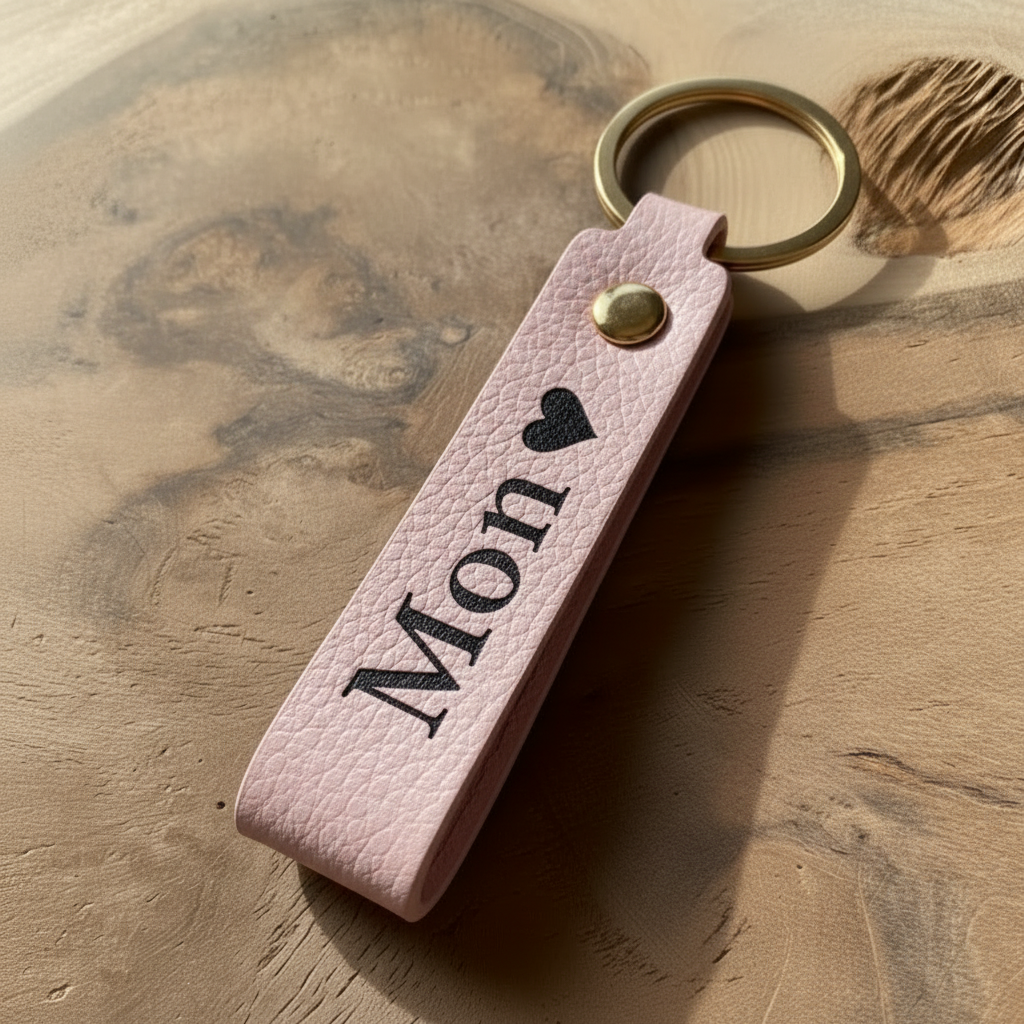 Leather keychain
