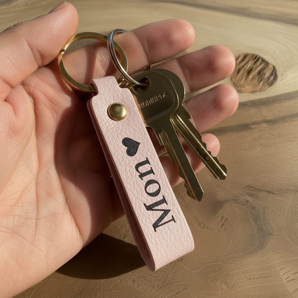 Leather keychain