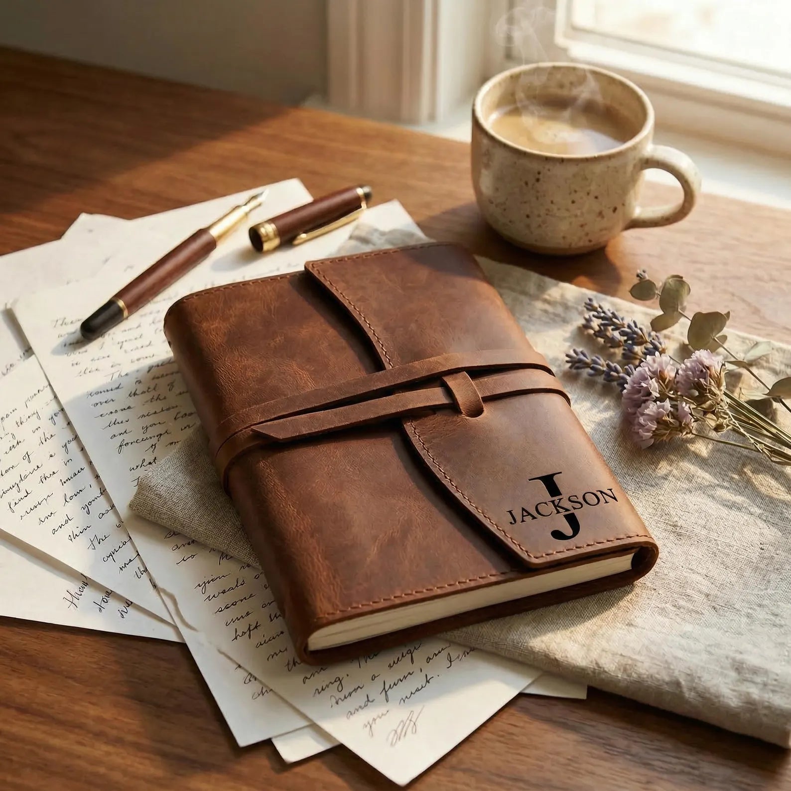 Vintage leather notebook